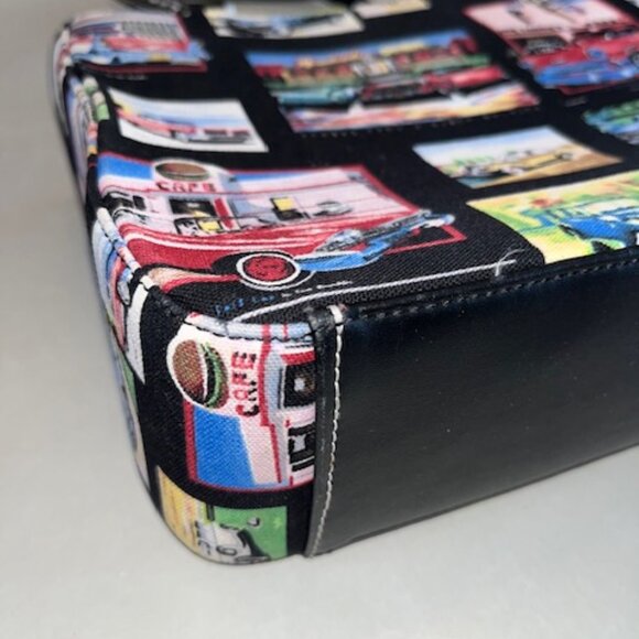 VINTAGE CARS | hand bag-small tote-Rhinestones on front - Picture 3 of 16